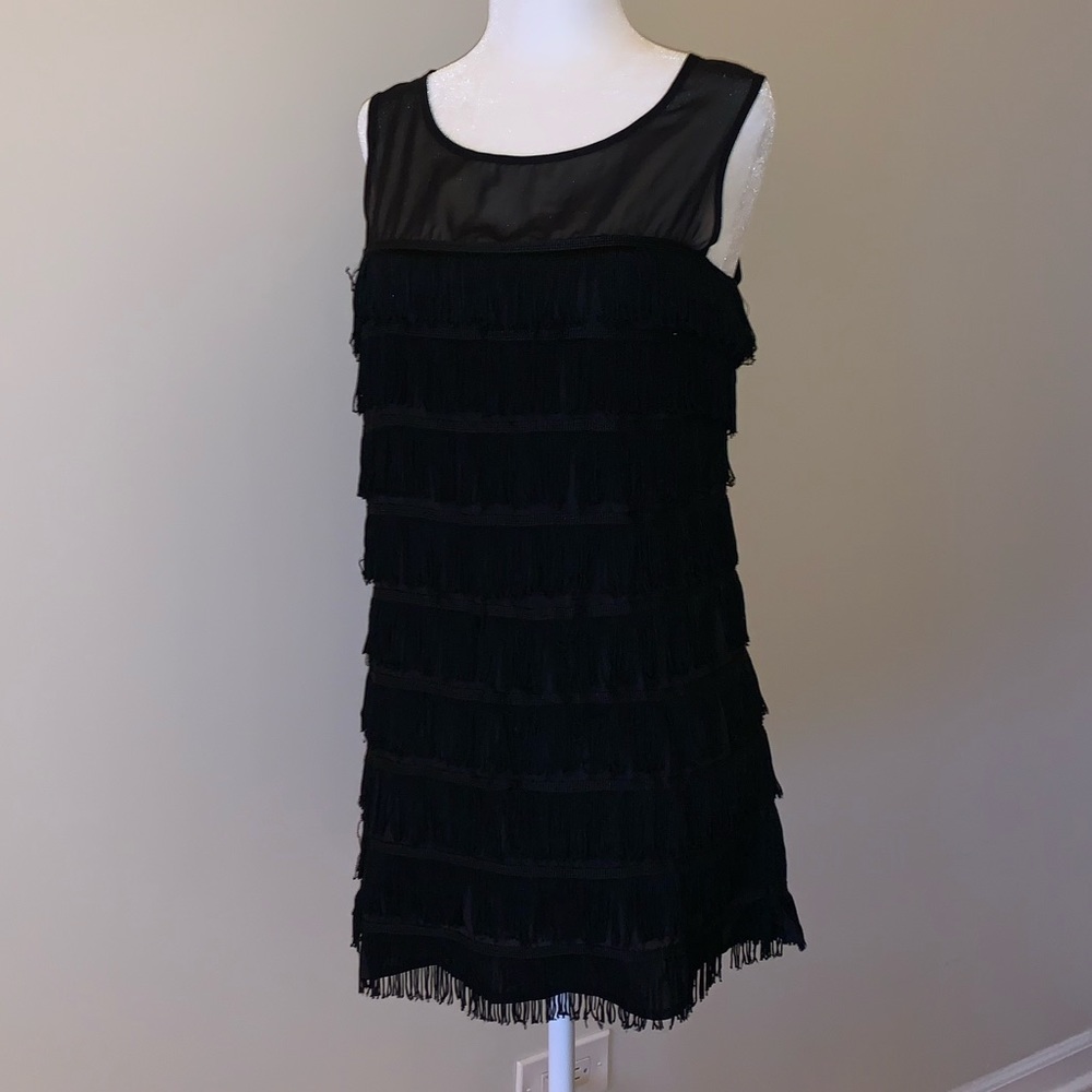 Black fringe dress